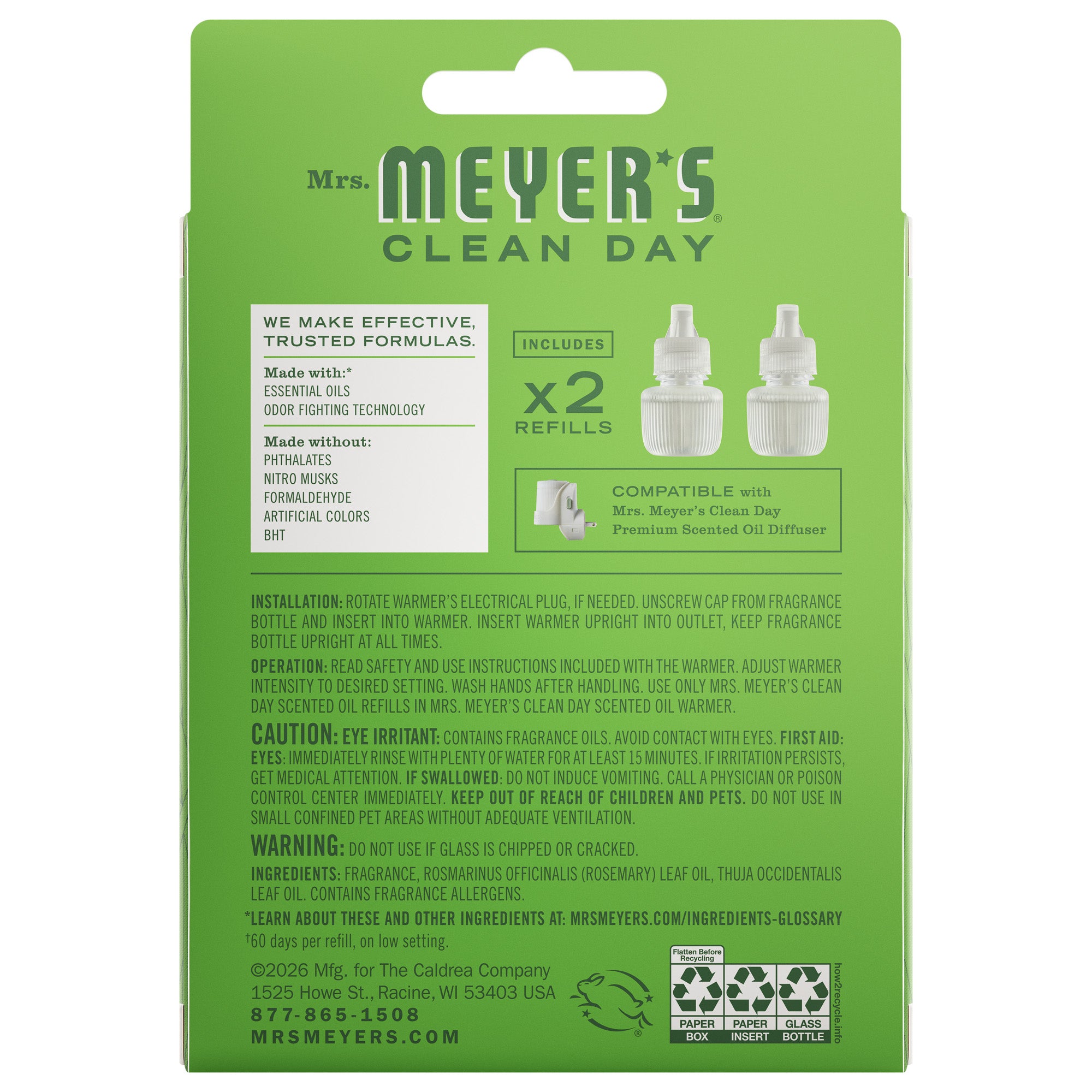 Fresh Cut Grass Plug In Scented Oil Refill. 2-Pack - Image 3