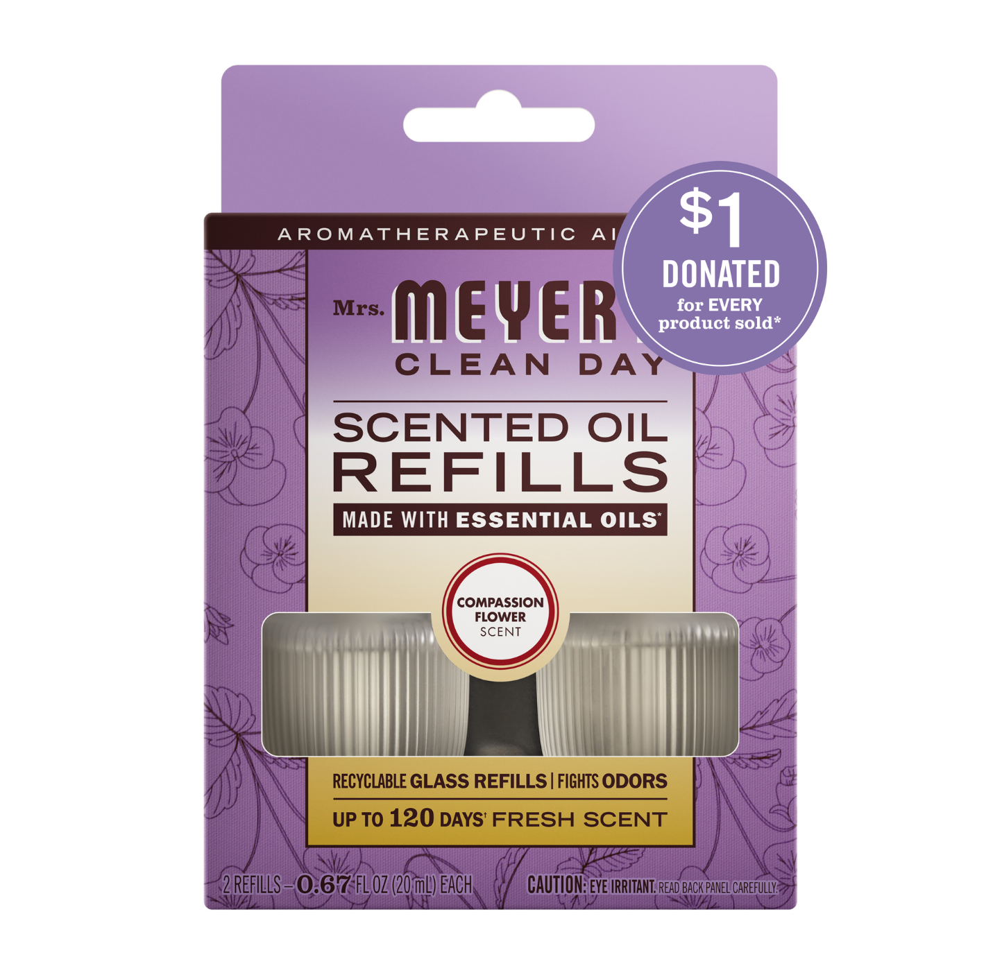 Compassion Flower Plug In Scented Oil Refill. 2-Pack